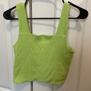 Iime green crop top